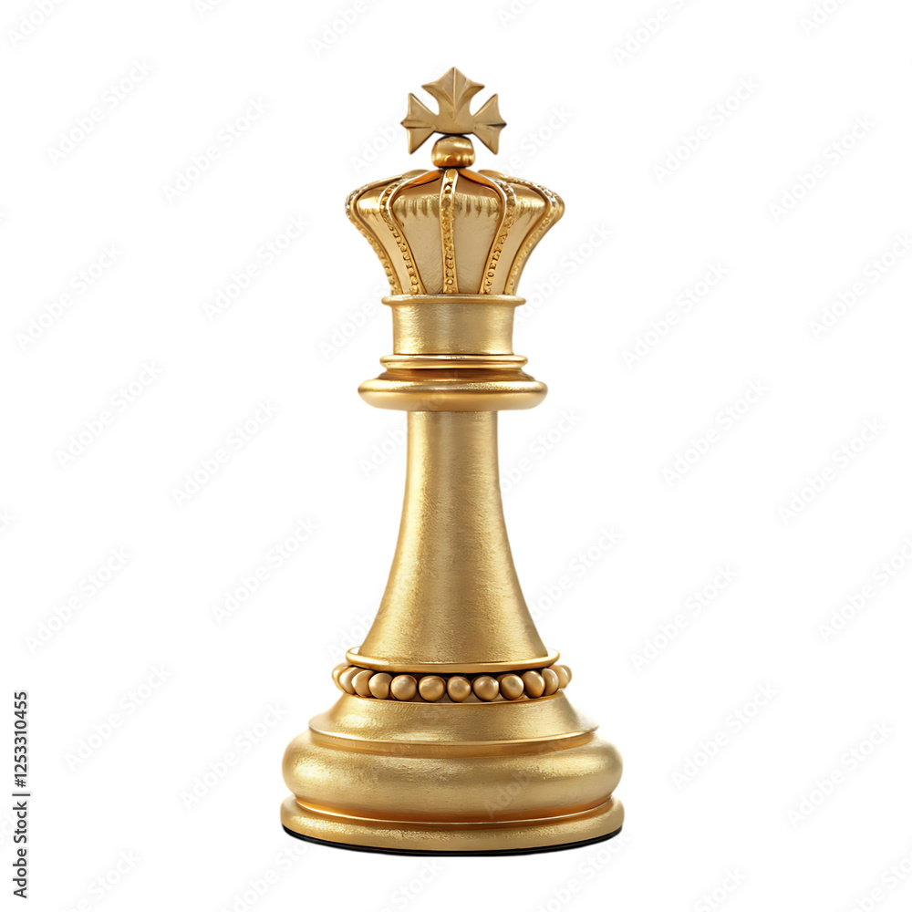The golden queen chess piece illustration isolated on white background. The queen chess piece illustration The golden queen chess piece illustration isolated on white background. The queen chess piece illustration