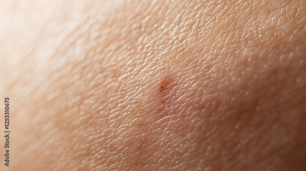 Fototapeta premium Close-Up View of Smooth Human Skin with Minor Red Blemish