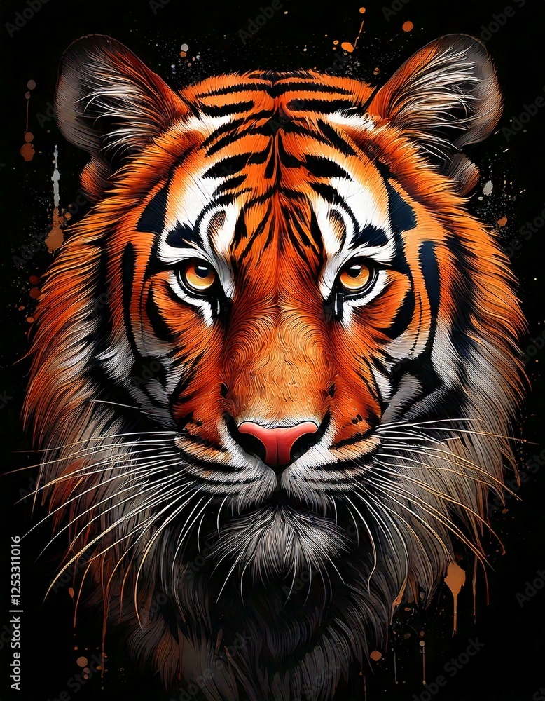 Naklejka premium portrait of a tiger