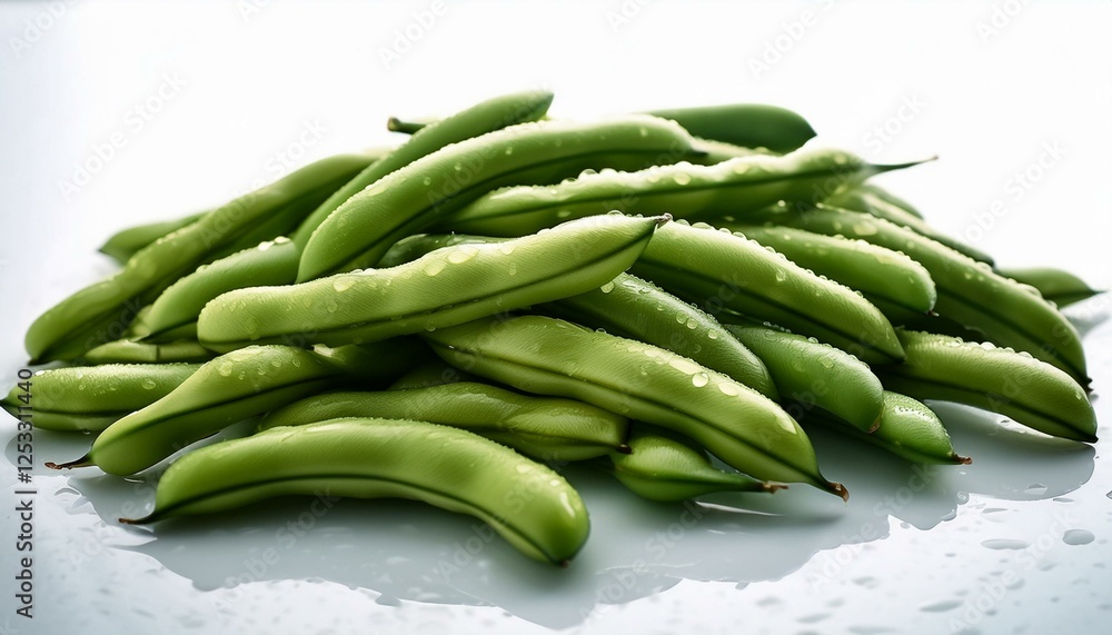 fresh green beans with vibrant colors and glossy texture fresh green beans with vibrant colors and glossy texture