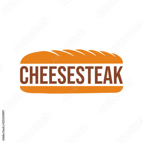 Cheese steak logo vector illustration template simple icon