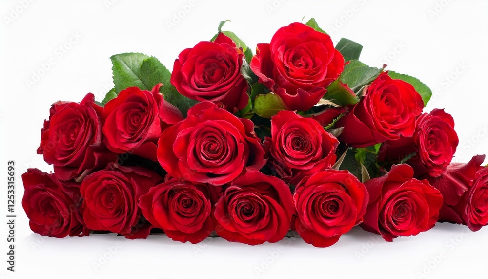 Generated imbouquet of red roses, png file of isolated cutout object on transparent background Generated imbouquet of red roses, png file of isolated cutout object on transparent background