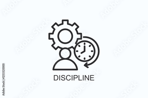 Discipline Icon Or Logo Isolated Illustration