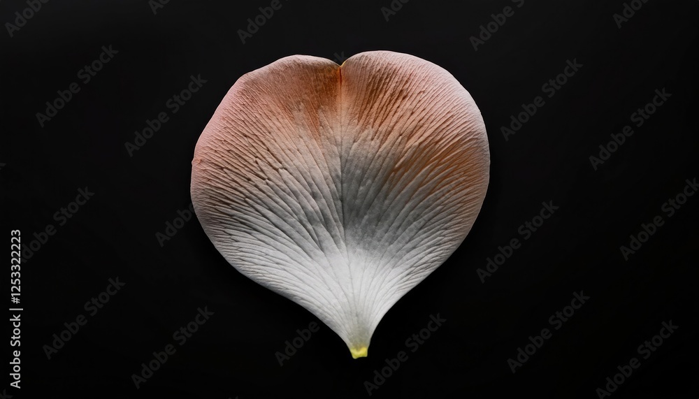 Naklejka premium Close-up of flower petal on a black background