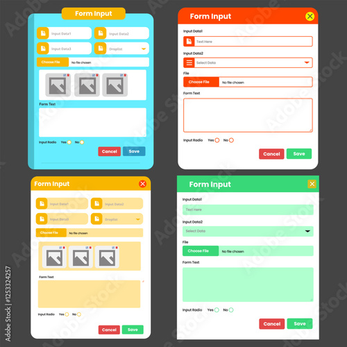 modern web input form modal collection