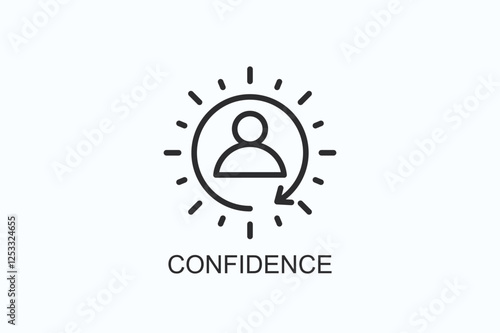 Confidence Icon Or Logo Isolated Illustration
