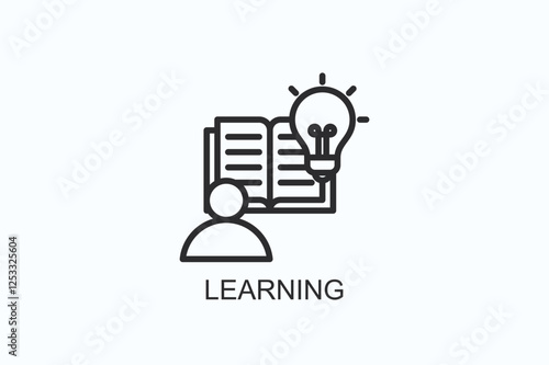 Learning Icon Or Logo Isolated Illustration