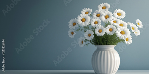 Wallpaper Mural Beautiful white daisies arrangement in a modern vase indoor setting floral photography minimalist decor soft lighting nature's elegance Torontodigital.ca