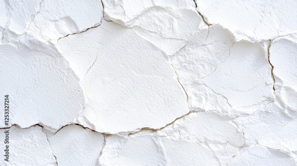 Fototapeta premium White Powder Texture with Cracks, Close-up