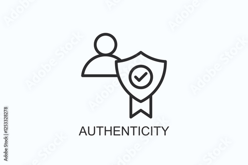 Authenticity Icon Or Logo Isolated Illustration