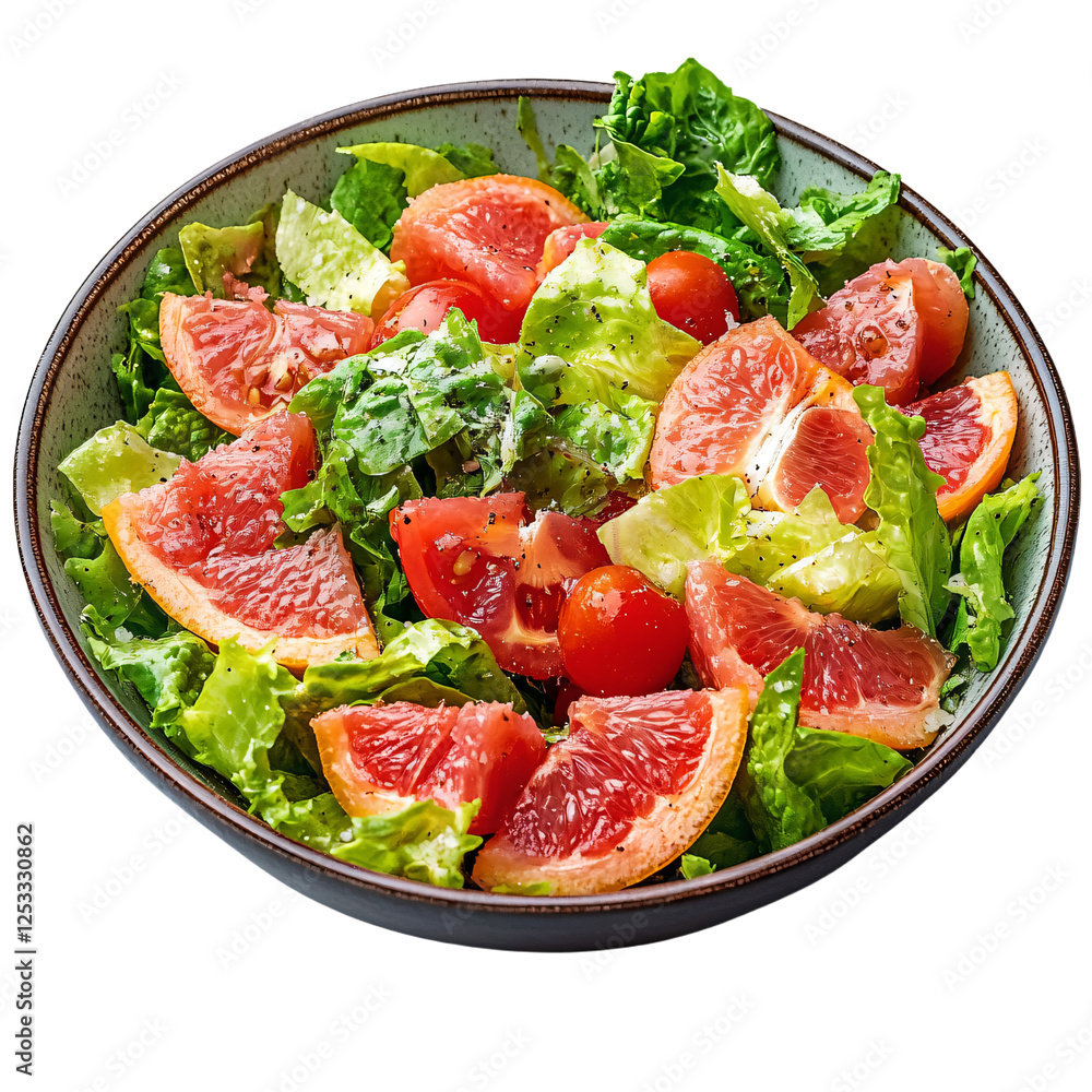 a bowl of salad with grapefruits and lettuce a bowl of salad with grapefruits and lettuce