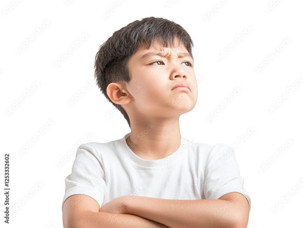 Confident young boy with arms crossed, a portrait of strength and determination confident Confident young boy with arms crossed, a portrait of strength and determination confident