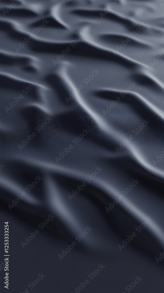 Fototapeta premium Dark Gray Draped Fabric Abstract Texture Background. AI Generated