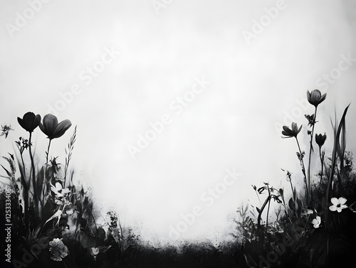 Bold Minimalistic Flower Border