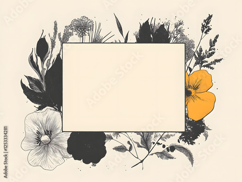 Bold Minimalistic Flower Border