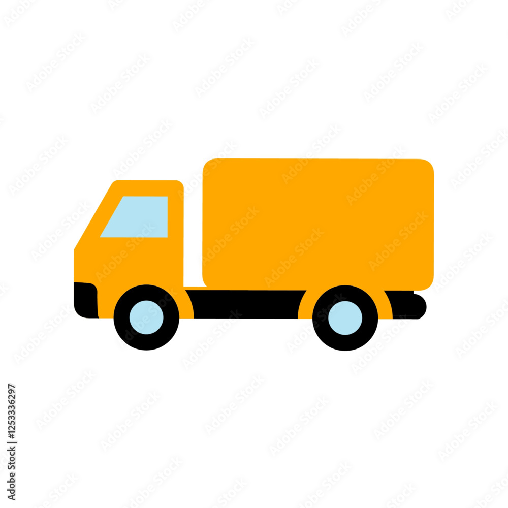 yellow truck isolated on white yellow truck isolated on white