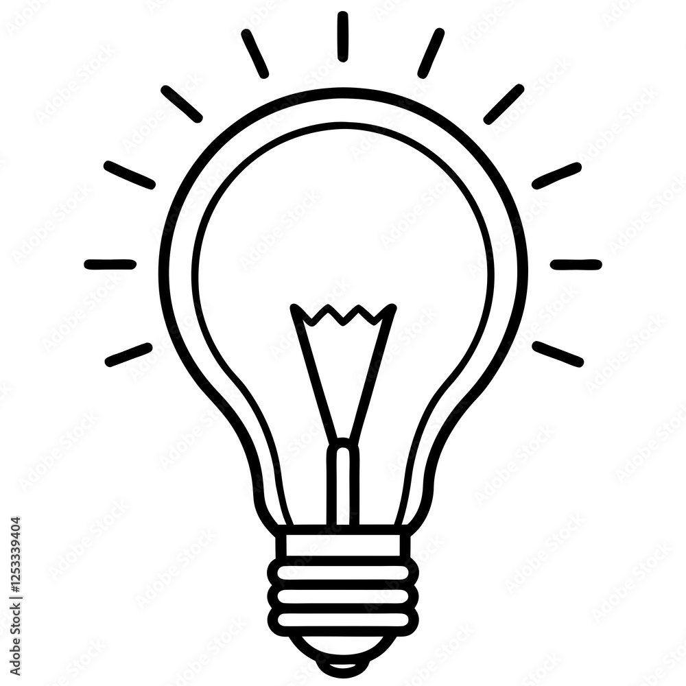 Lightbulb Idea Line Art Vector Design Lightbulb Idea Line Art Vector Design