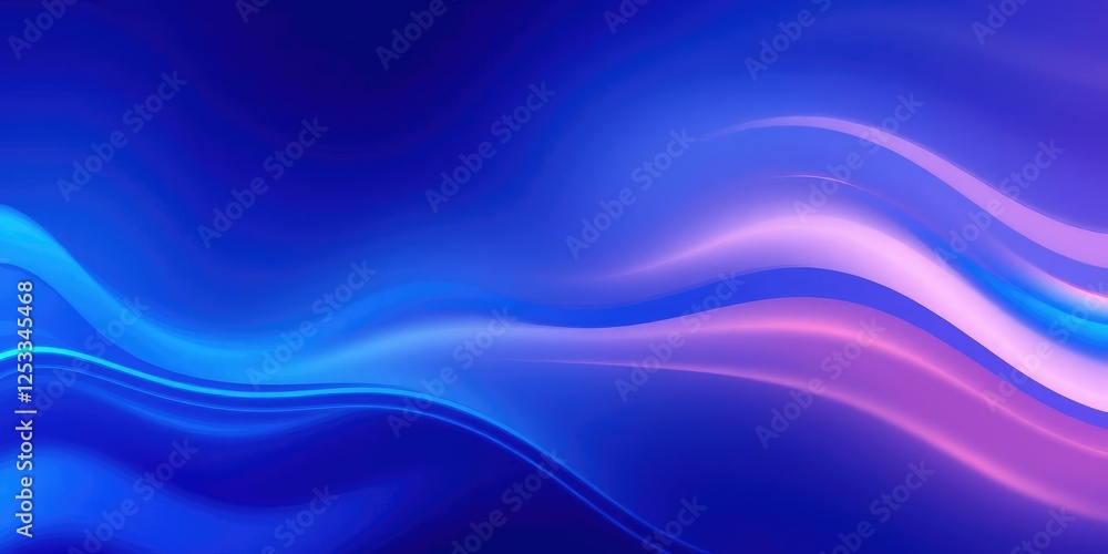 Fototapeta premium Abstract blue background with vibrant highlights creating a mesmerizing effect, smooth, colorful