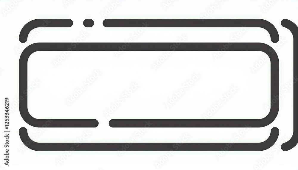 rectangle shape with rounded corner thin line rectangle shape with rounded corner thin line