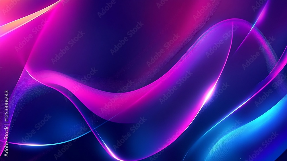 Abstract digital art with glowing lines and flowing forms against dark backdrop Abstract digital art with glowing lines and flowing forms against dark backdrop