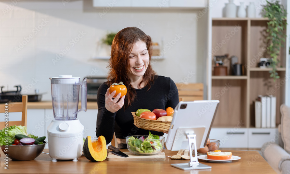 Lifestyle and healthy concept. Fit woman enjoys healthy breakfast after yoga training.