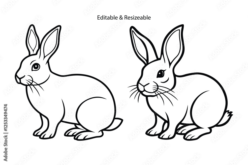 Rabbit, Rabbits, Rabbit outline, Rabbit line art, Rabbit vector Rabbit, Rabbits, Rabbit outline, Rabbit line art, Rabbit vector