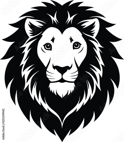 Lion, silhouette lion, lion head vector, lion head mascot, lion head vector illustration