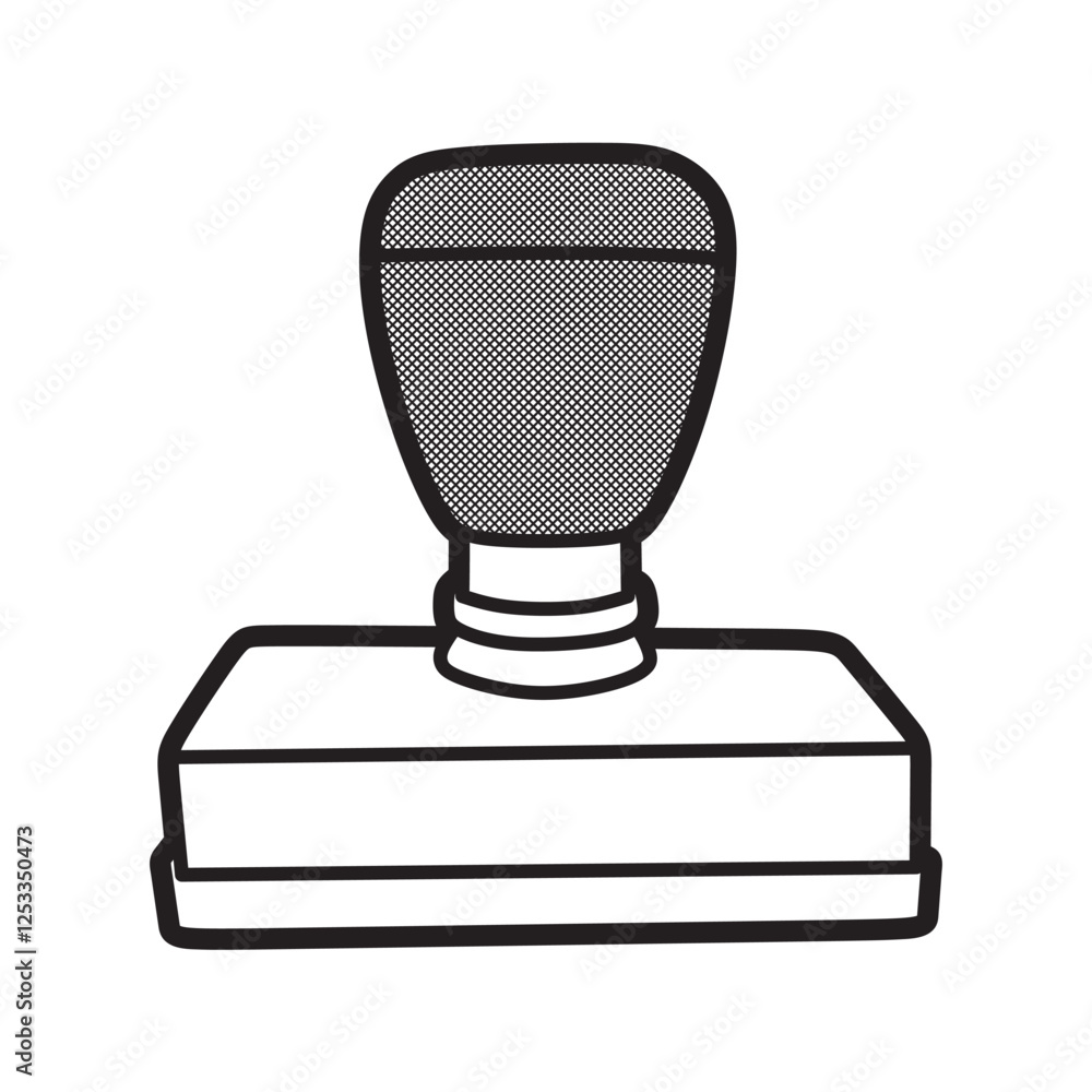 long square stamp handle image black and white long square stamp handle image black and white