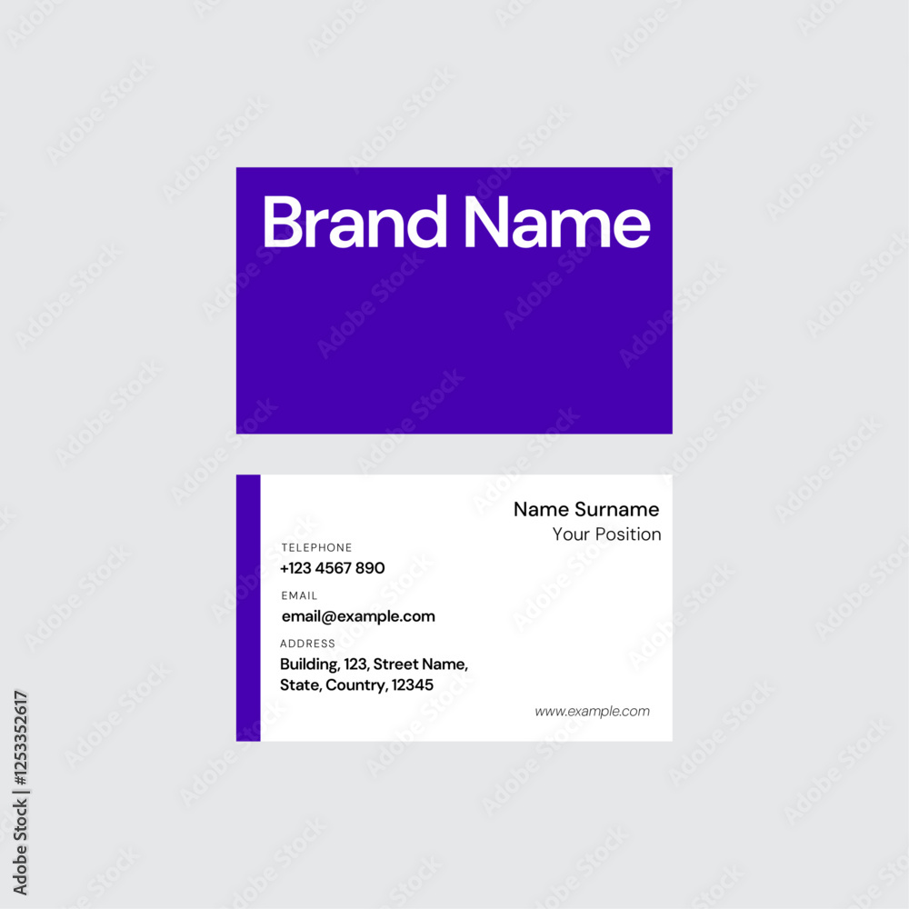 Fototapeta premium Clean Business Card Template Design 