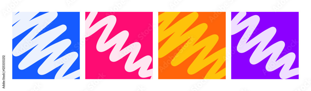 Set of colorful abstract backgrounds with scribble patterns Set of colorful abstract backgrounds with scribble patterns
