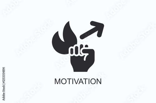 Motivation Icon Or Logo Isolated Illustration