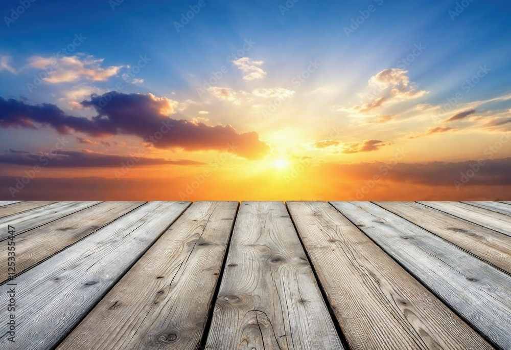 wooden boards with a sky with clouds background wooden boards with a sky with clouds background