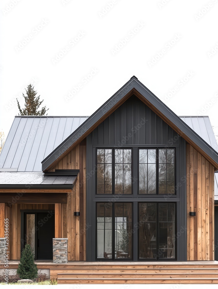 Modern Rustic Home Exterior: A stunning modern rustic home exterior showcasing the beauty of natural wood and sleek design. Modern Rustic Home Exterior: A stunning modern rustic home exterior showcasing the beauty of natural wood and sleek design.