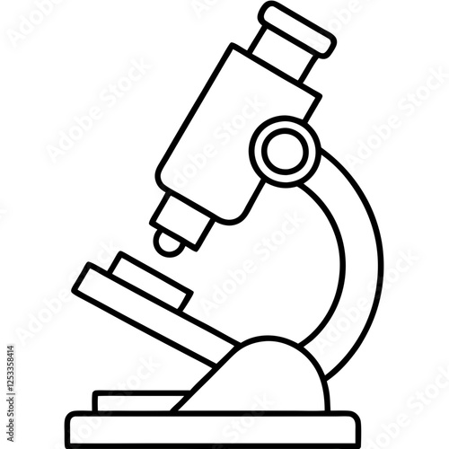 Microscope Outline Art Vector