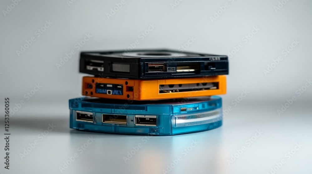 Stack of Retro Gaming Memory Cards Stack of Retro Gaming Memory Cards
