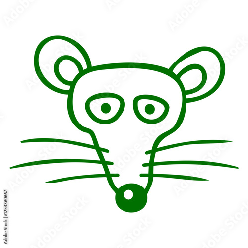 Mouse Mice Little Rat Rodent Looks Angry Serious Design Lover Art Vector Illustration Card T-Shirt Poster Sticker Graphic Print Decorative Drawing Isolated Logo Decoration Symbol Creative Cool Style
