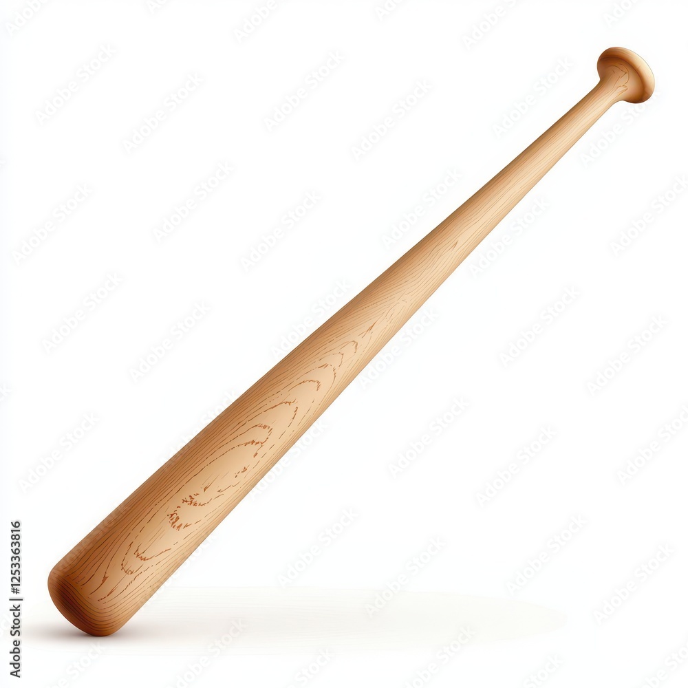 a baseball bat clipart, sports object, hyper-realistic style, warm wood tones, isolated on white background a baseball bat clipart, sports object, hyper-realistic style, warm wood tones, isolated on white background