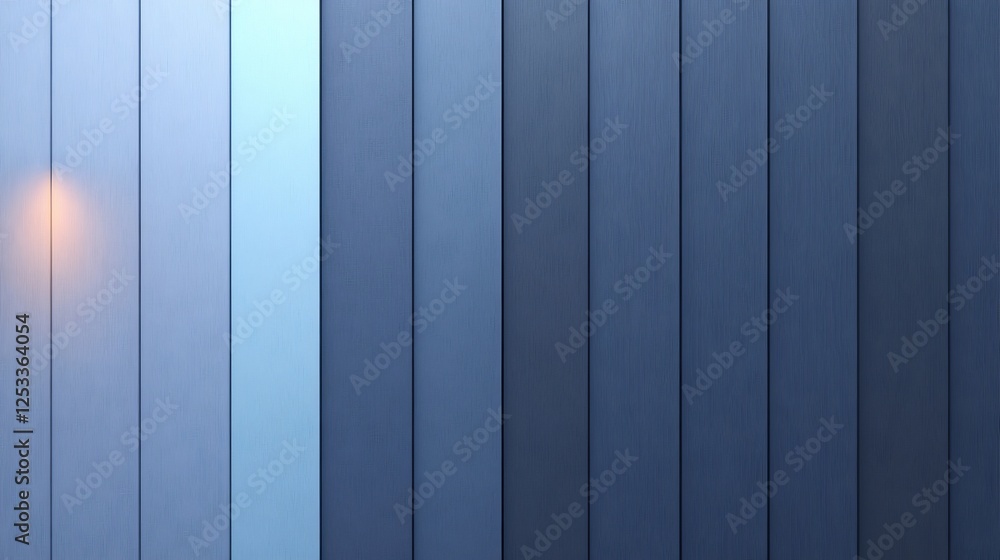 Warm light illuminates subtly textured blue vertical panels. AI Generated Warm light illuminates subtly textured blue vertical panels. AI Generated