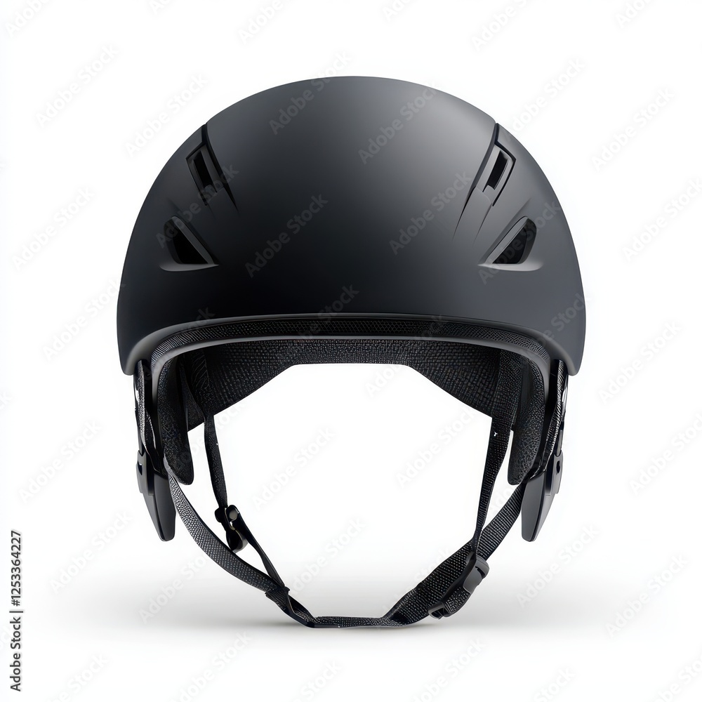 Fototapeta premium a ski helmet clipart, winter sports gear, futuristic design, metallic finish, isolated on white background