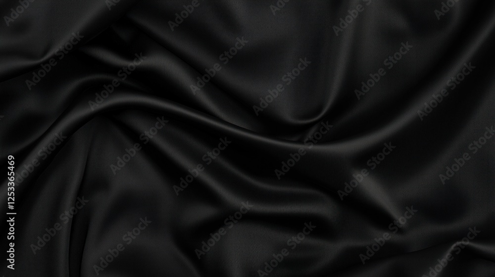 Smooth black silk fabric flowing background texture Smooth black silk fabric flowing background texture