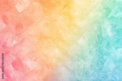 Colorful abstract watercolor background blending red, orange, yellow, green, blue hues