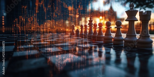 Strategic Digital Chessboard: A Futuristic Game of Strategy and Technology