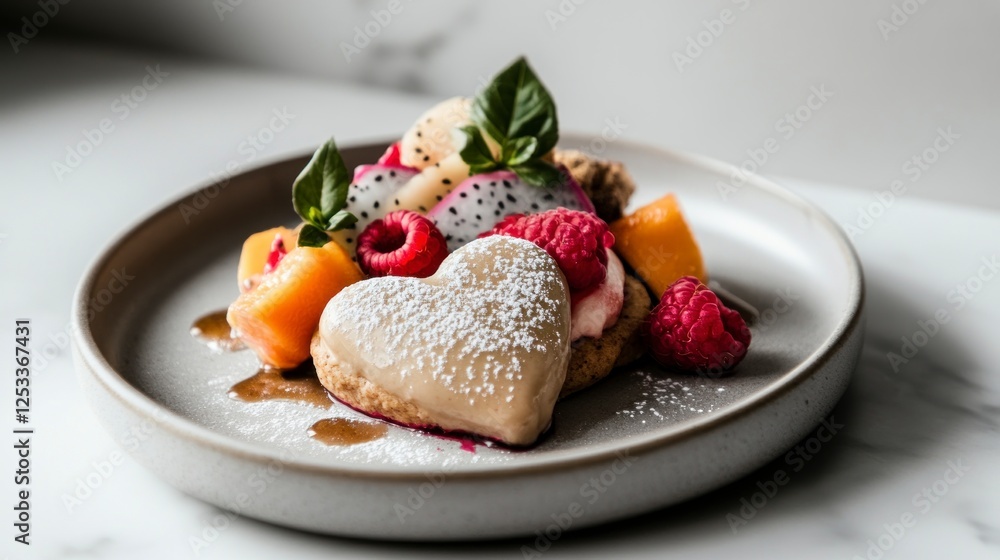 Delicious and healthy gourmet breakfast.Pancakes with fruits, berries. Delicious and healthy gourmet breakfast.Pancakes with fruits, berries.