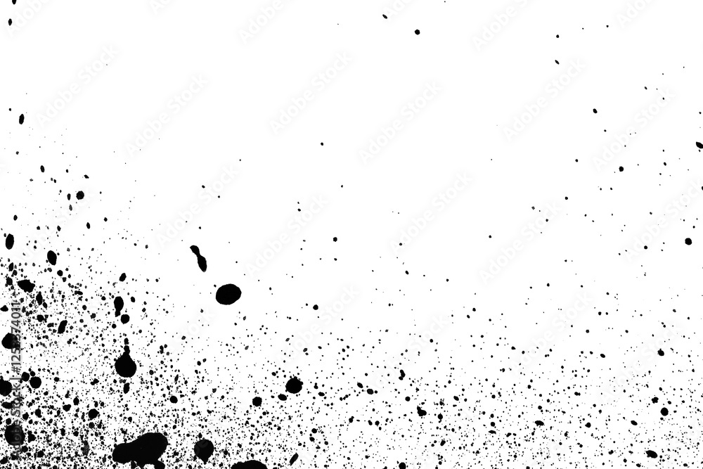 Fototapeta premium Ink Splash Pattern, Black Watercolor Splatter Background.