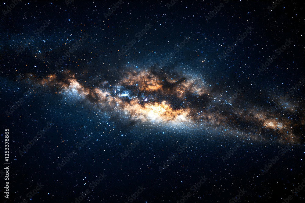 Galactic spiral arm, cosmic dust, starfield background, space exploration Galactic spiral arm, cosmic dust, starfield background, space exploration