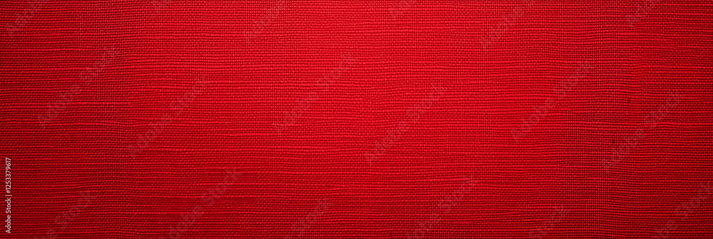 Fototapeta premium A red velvet fabric background featuring a large area of solid color, with rich texture. The high-resolution image displays high detail, brightness, and contrast, creating a luxurious, elegant feel. P