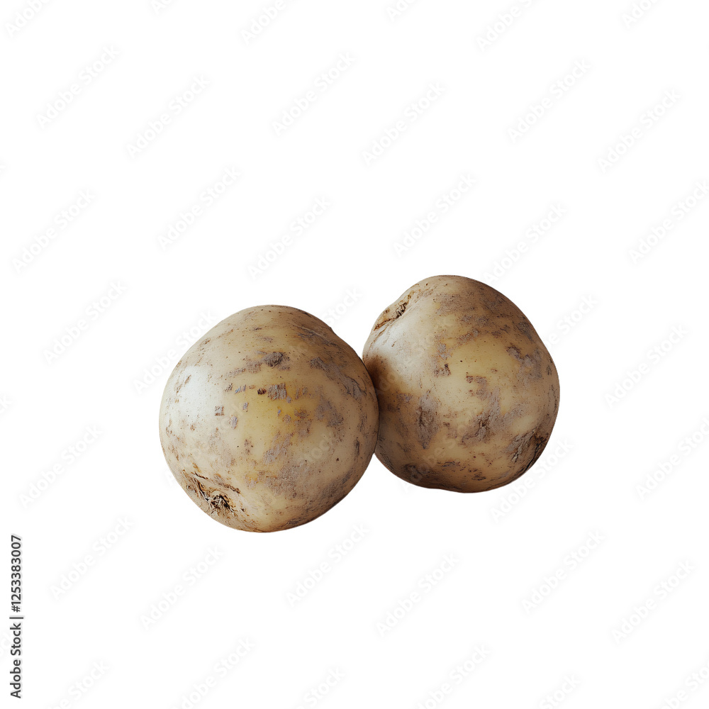 Fototapeta premium two potatoes sitting on top of each other
