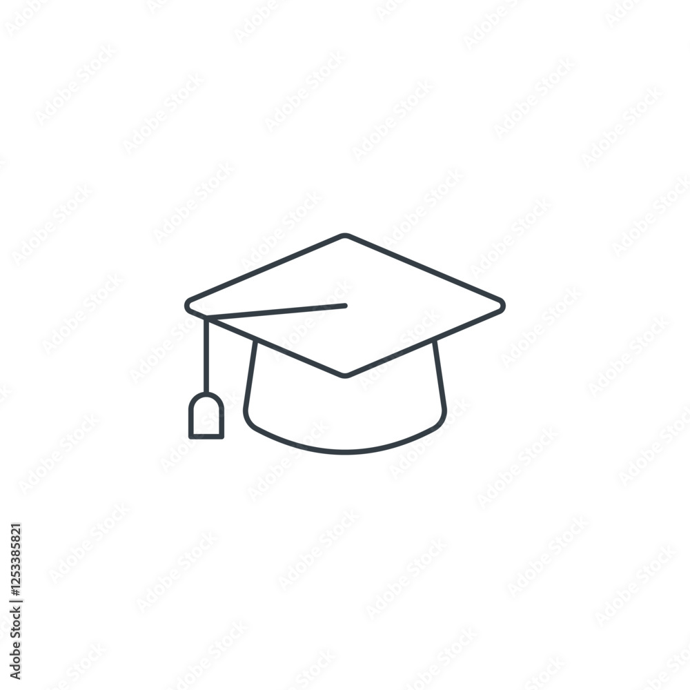 Graduation Cap icon symbol vector illustration isolated on white background Graduation Cap icon symbol vector illustration isolated on white background
