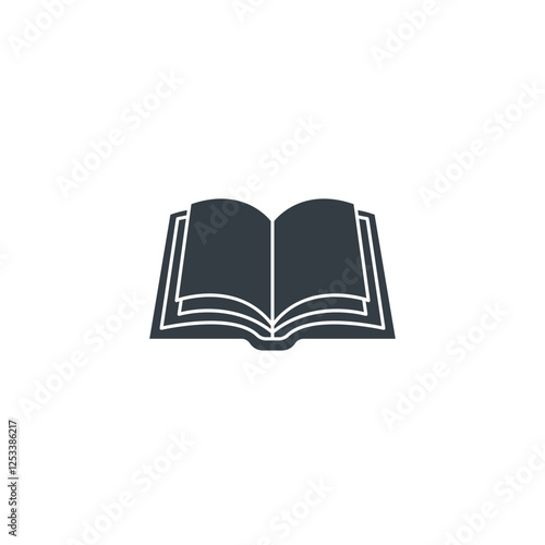 Open Book icon symbol vector illustration isolated on white background