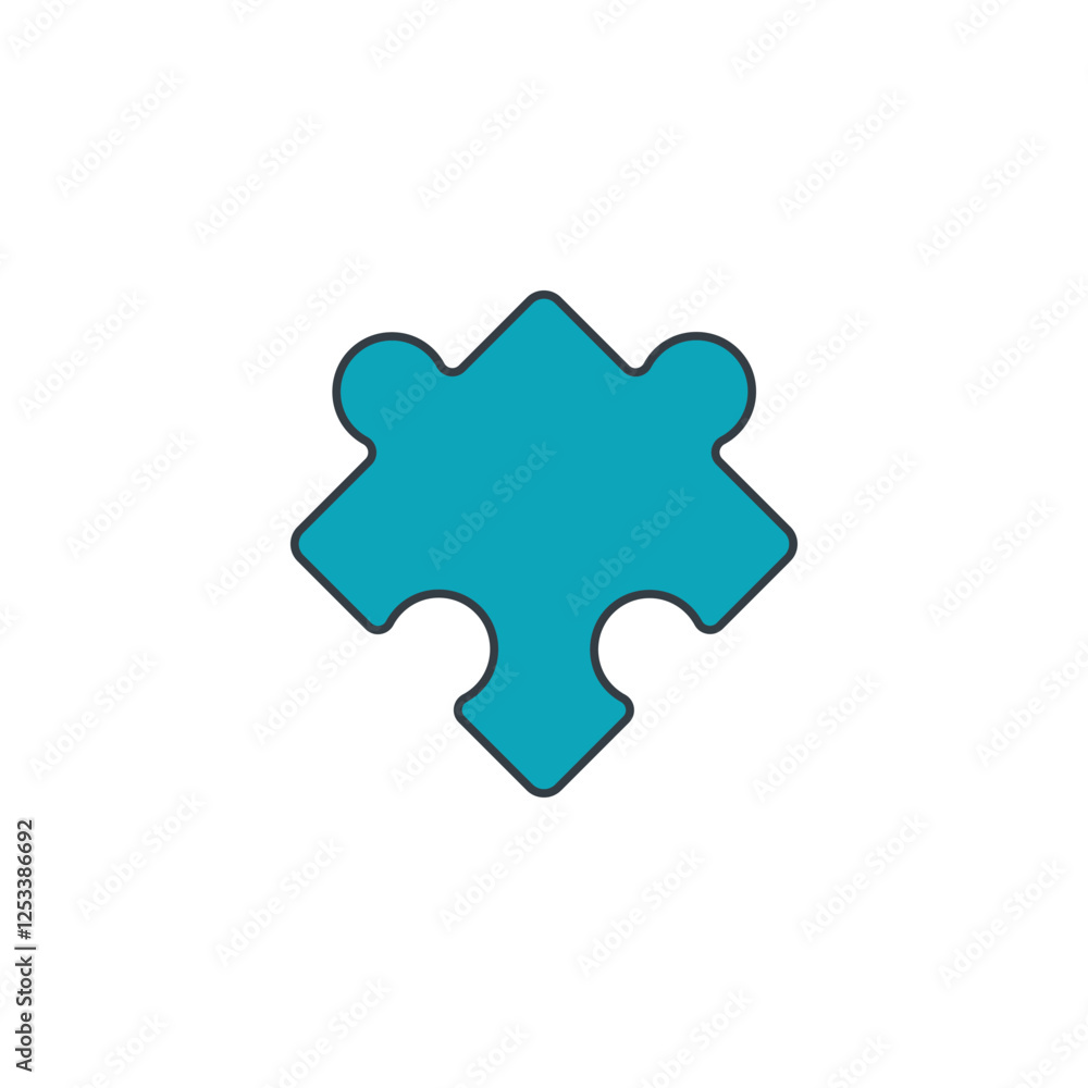 Puzzle Piece icon symbol vector illustration isolated on white background Puzzle Piece icon symbol vector illustration isolated on white background